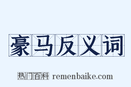 豪马反义词是什么意思的图片